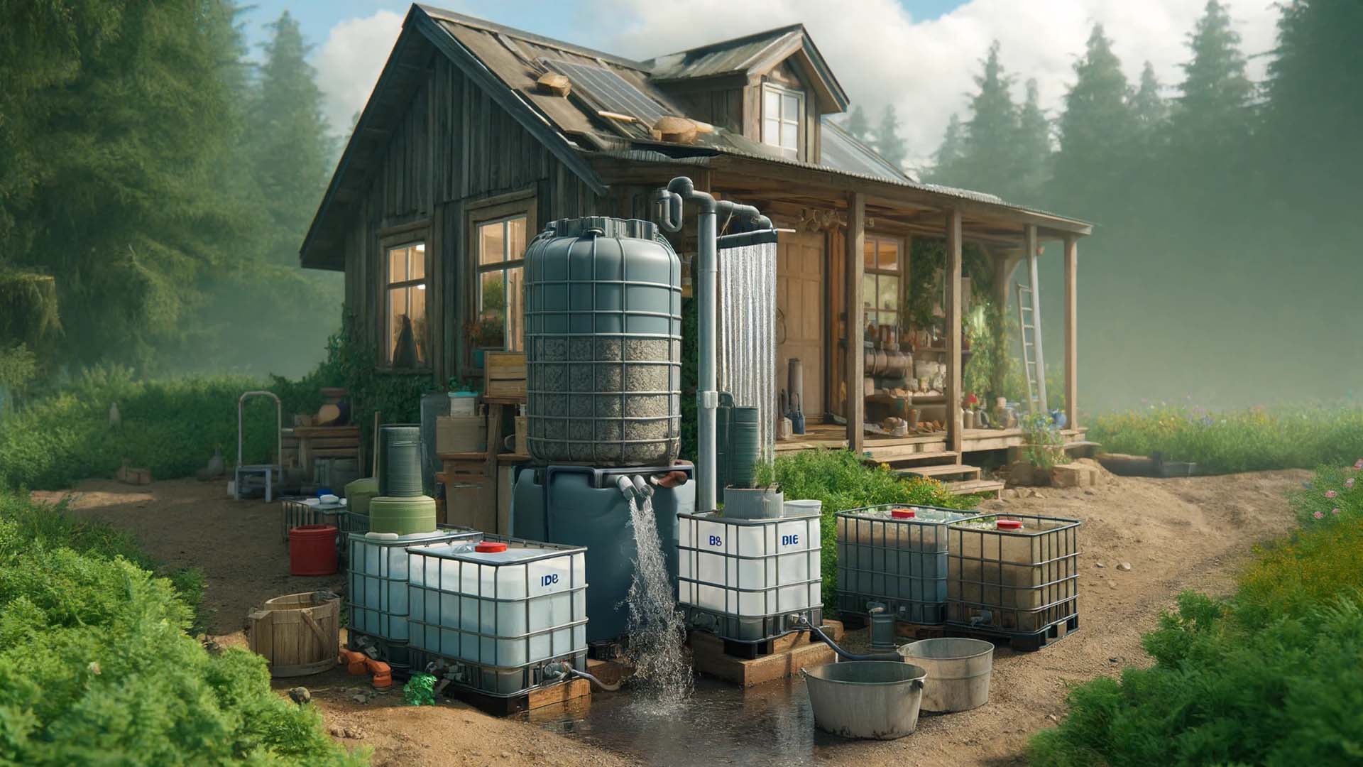View of How to Filter Rainwater for Safe Drinking at Home or Off-Grid