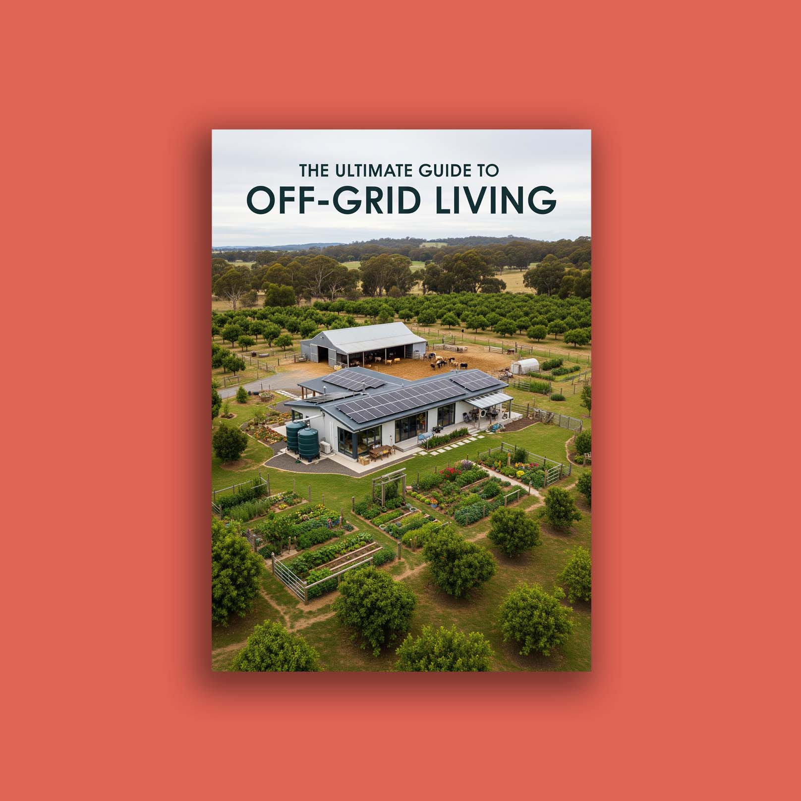 The Ultimate Guide to Off-Grid Living-book cover background